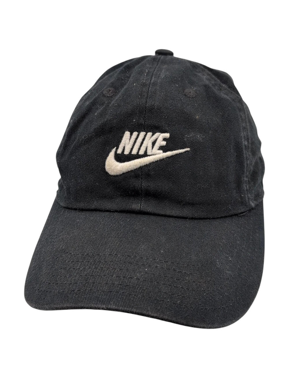 Nike Club Cap‎ Hat One Size Black Adjustable Baseball Embroidered Twill Mens VTG